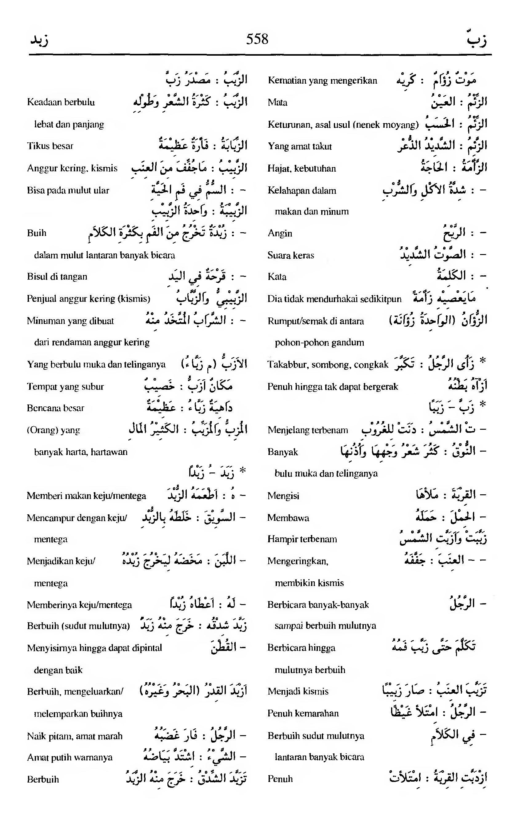 kamus b arab